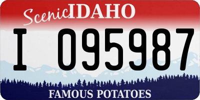 ID license plate I095987