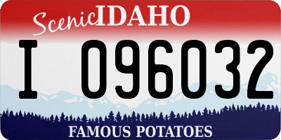 ID license plate I096032