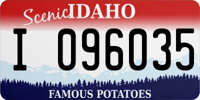 ID license plate I096035