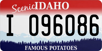 ID license plate I096086
