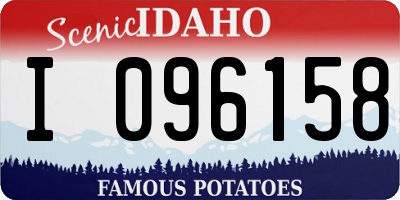 ID license plate I096158