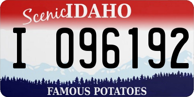ID license plate I096192