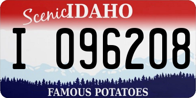 ID license plate I096208