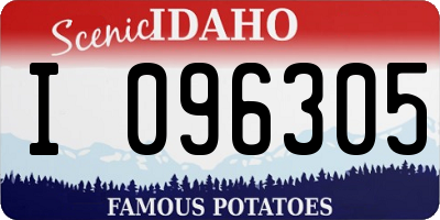 ID license plate I096305