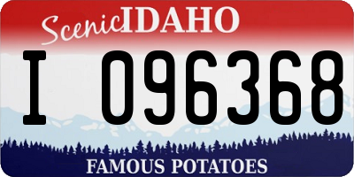 ID license plate I096368