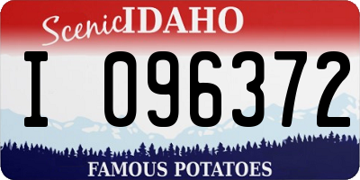 ID license plate I096372