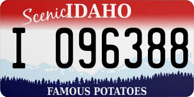 ID license plate I096388