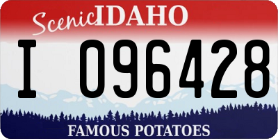 ID license plate I096428