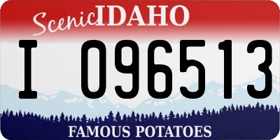 ID license plate I096513