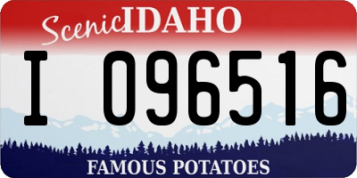 ID license plate I096516