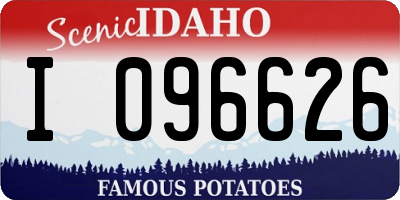 ID license plate I096626
