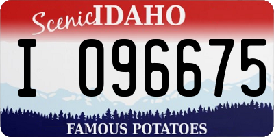 ID license plate I096675