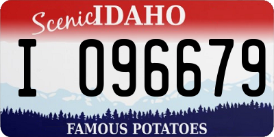 ID license plate I096679
