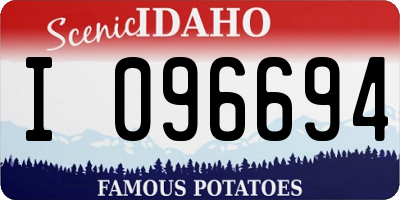 ID license plate I096694