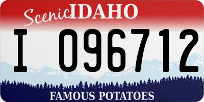 ID license plate I096712