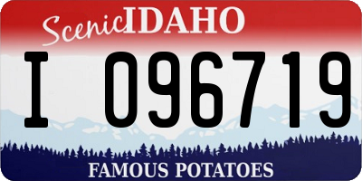 ID license plate I096719