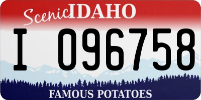ID license plate I096758