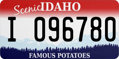 ID license plate I096780