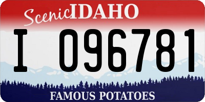 ID license plate I096781