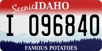 ID license plate I096840
