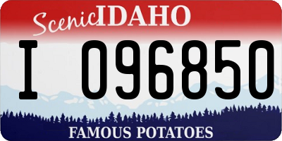ID license plate I096850