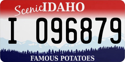 ID license plate I096879