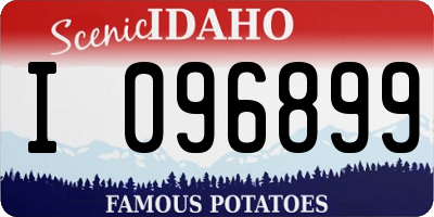 ID license plate I096899