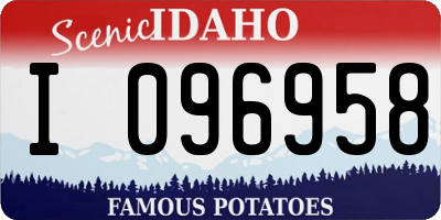 ID license plate I096958