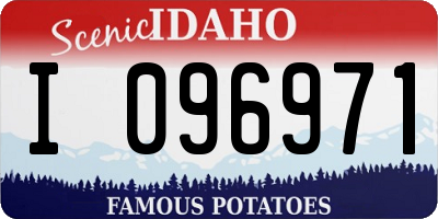 ID license plate I096971