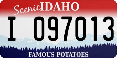 ID license plate I097013