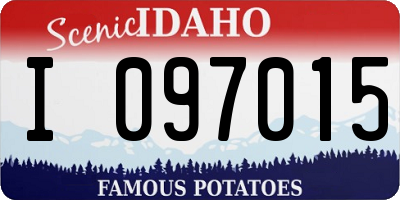 ID license plate I097015