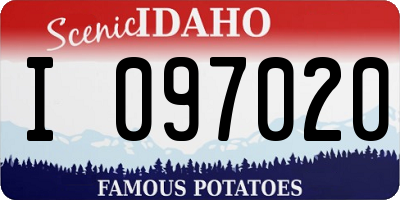 ID license plate I097020