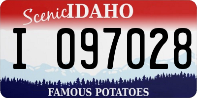 ID license plate I097028