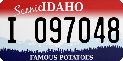 ID license plate I097048