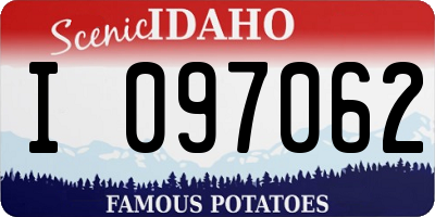 ID license plate I097062