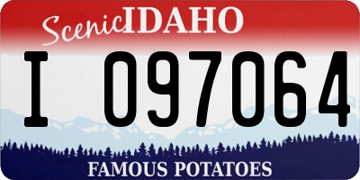 ID license plate I097064