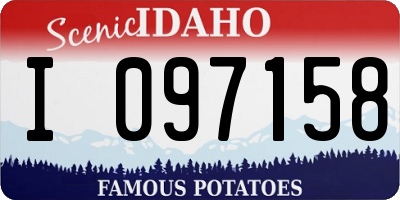 ID license plate I097158
