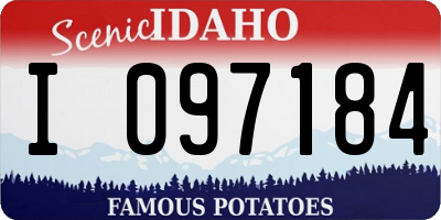 ID license plate I097184