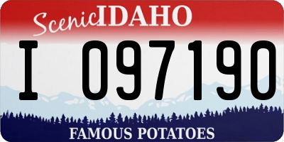 ID license plate I097190