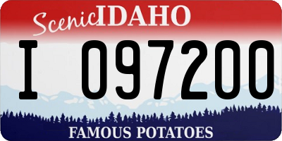 ID license plate I097200