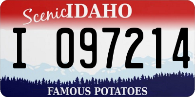 ID license plate I097214