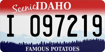 ID license plate I097219
