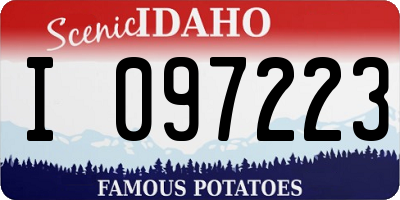 ID license plate I097223