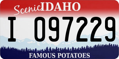 ID license plate I097229
