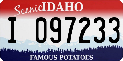 ID license plate I097233