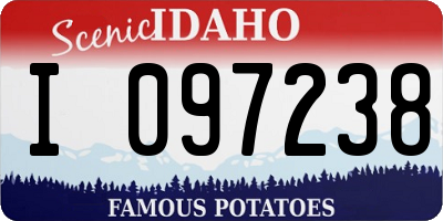 ID license plate I097238