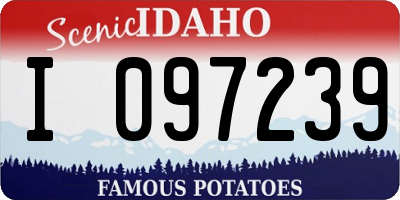 ID license plate I097239