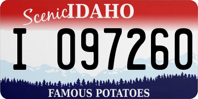 ID license plate I097260