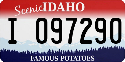 ID license plate I097290