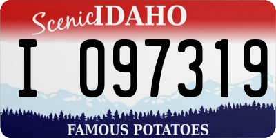 ID license plate I097319